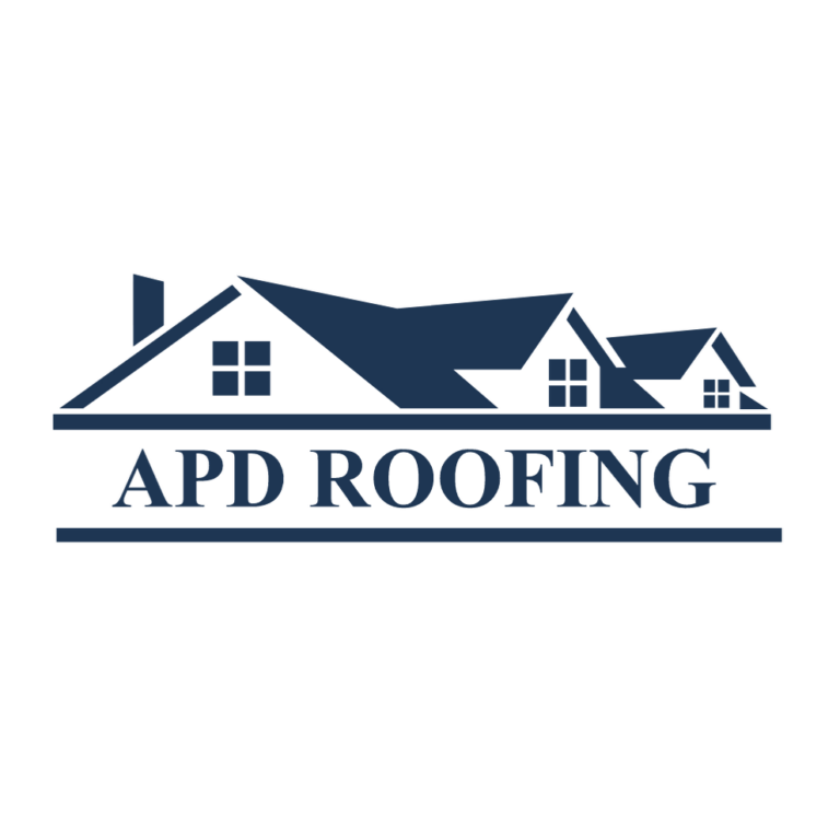 APD Roofing Logo transparent blue 768x756