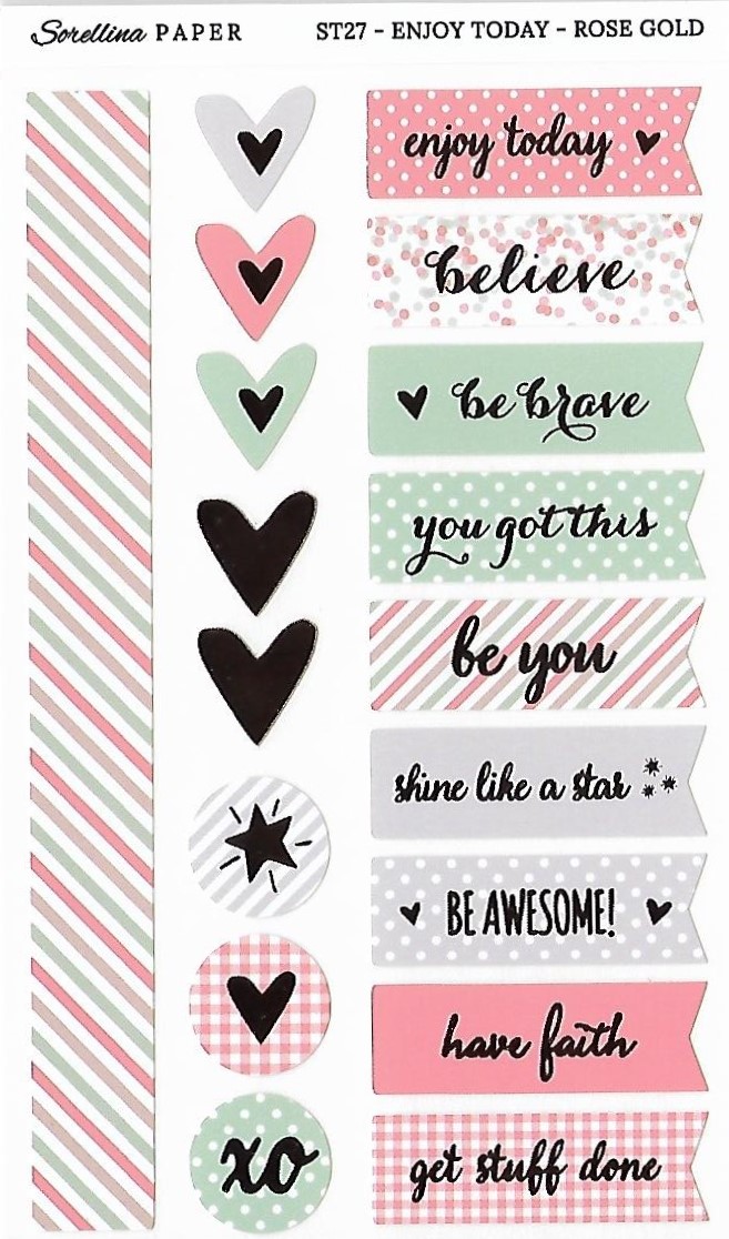 stickers enjoy today rose gold