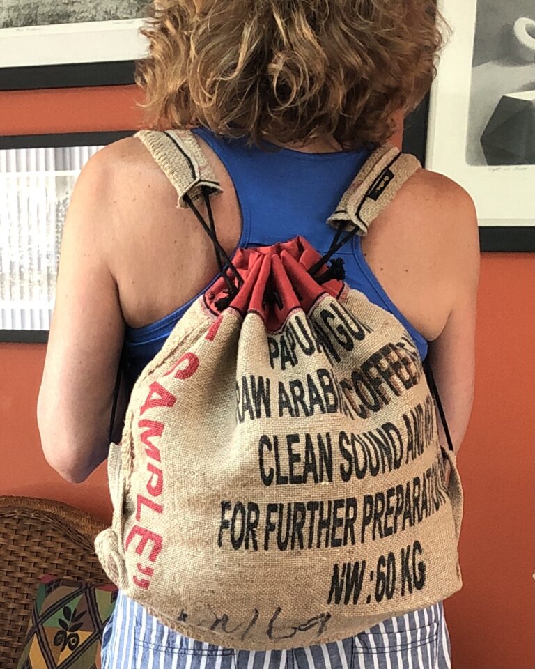 Recycled Art of coffe beans sacks Oralba Shoes 768x960