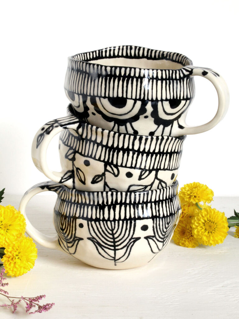 Barro by Lucrecia LACE Stacked Teacups 768x1026
