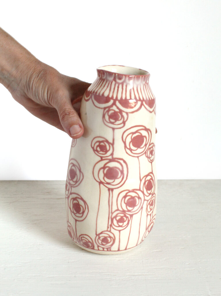 Barro by Lucrecia Pink Peonies VaseBottle 768x1026