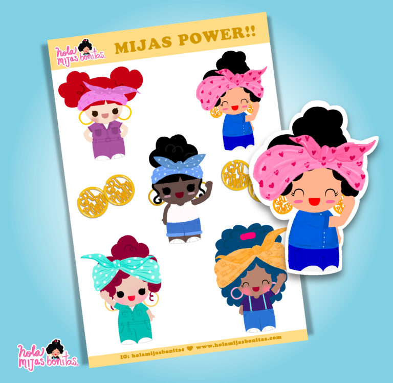 Hola Mijas Bonitas Big Sticker Sheet 768x748